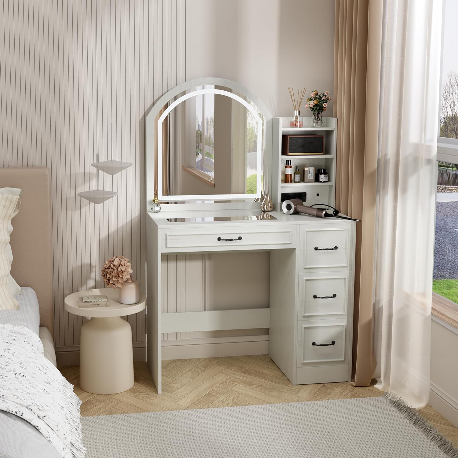 Home Outlet Bathroom Mirrors - Mesa de tocador moderna con espejo