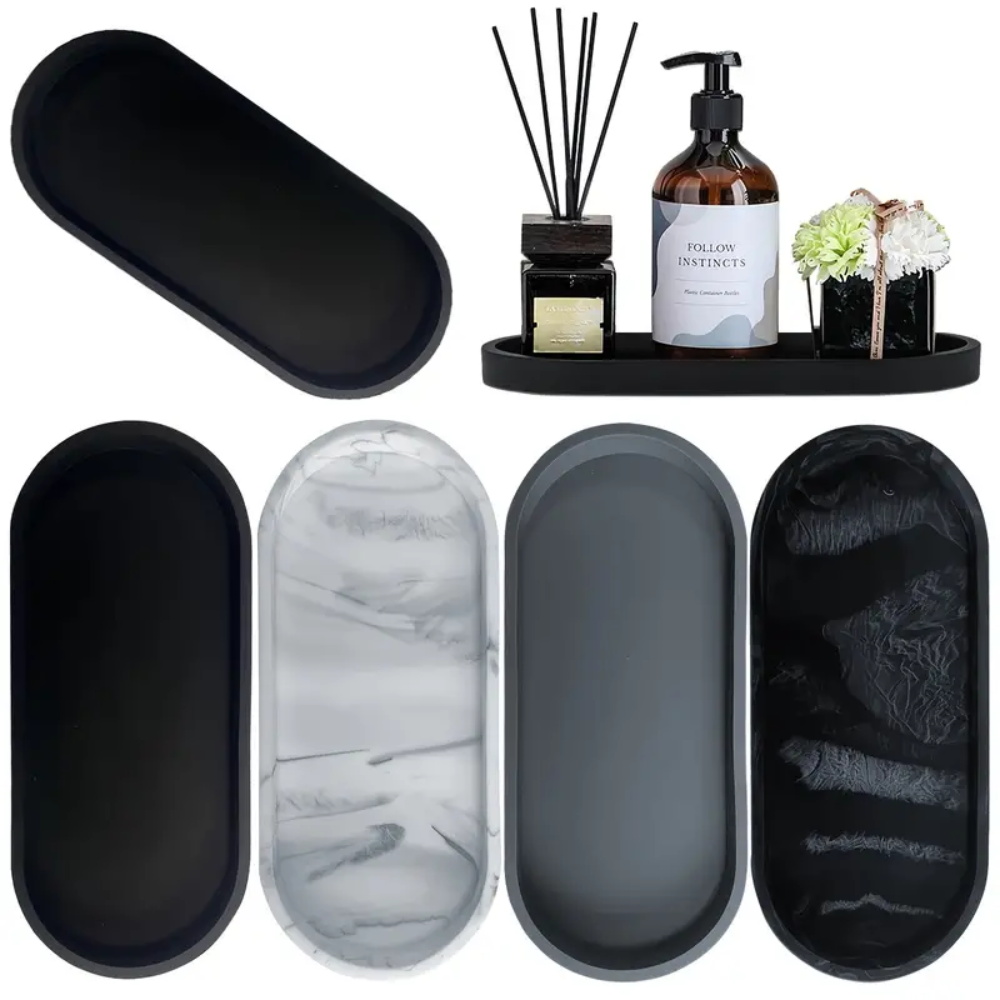 Home Essentials Bathroom Organizer - 1 bandeja de silicona para tocador