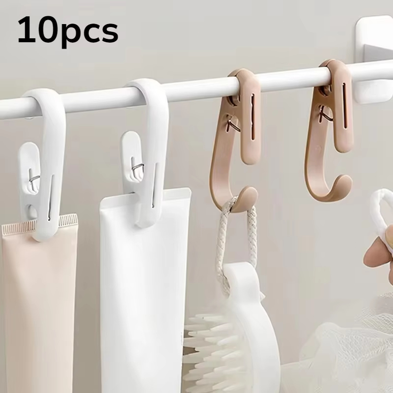 Home Bathroom Towels - 10 Uds. Ganchos de plástico portátiles
