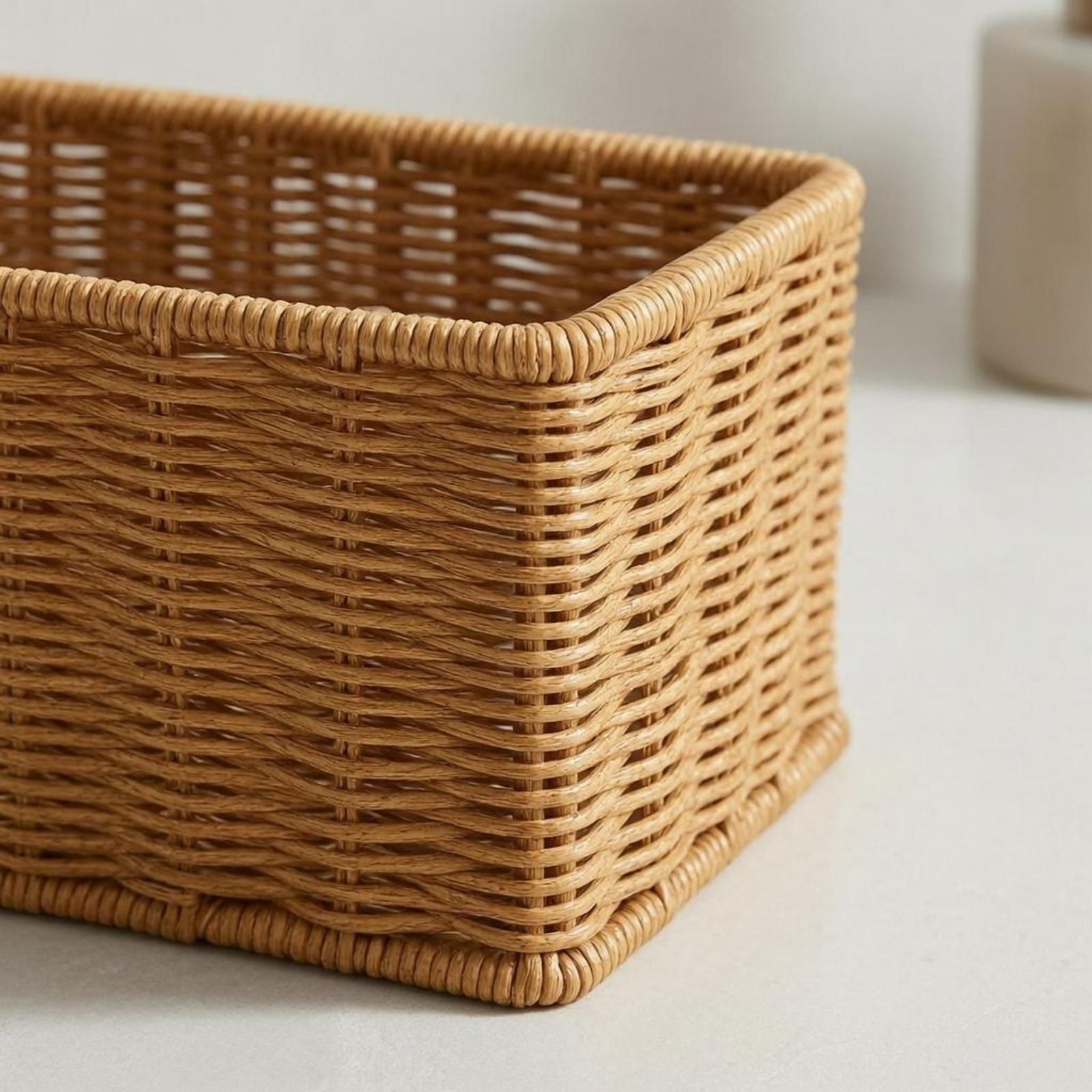 Home Essentials Bathroom Organizer - Cesta de almacenamiento para el baño,