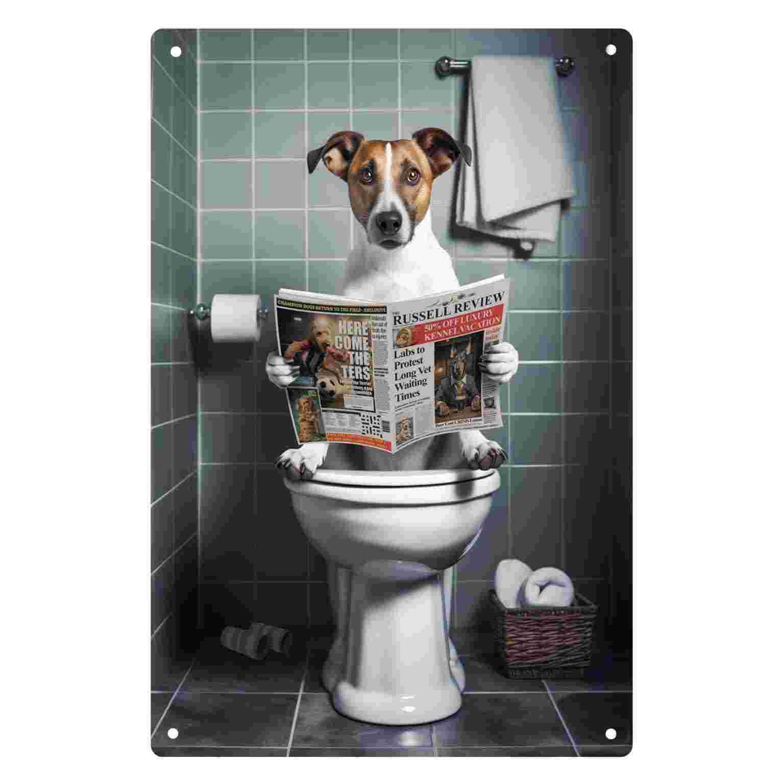 Home Bathroom Toilet - Cuadro Decorativo 2D Plano de un
