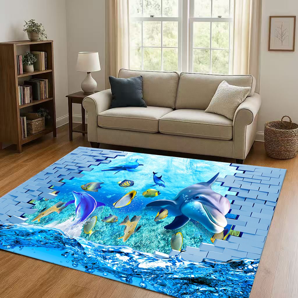 Home Bathroom Break - Alfombra antideslizante para sala de estar,