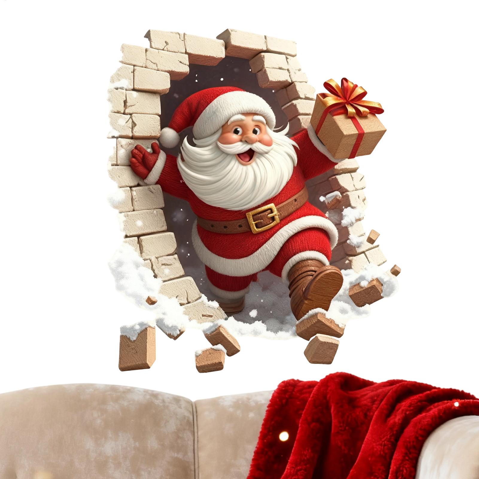 Home Bathroom Break - Pegatinas de pared de Papá Noel,