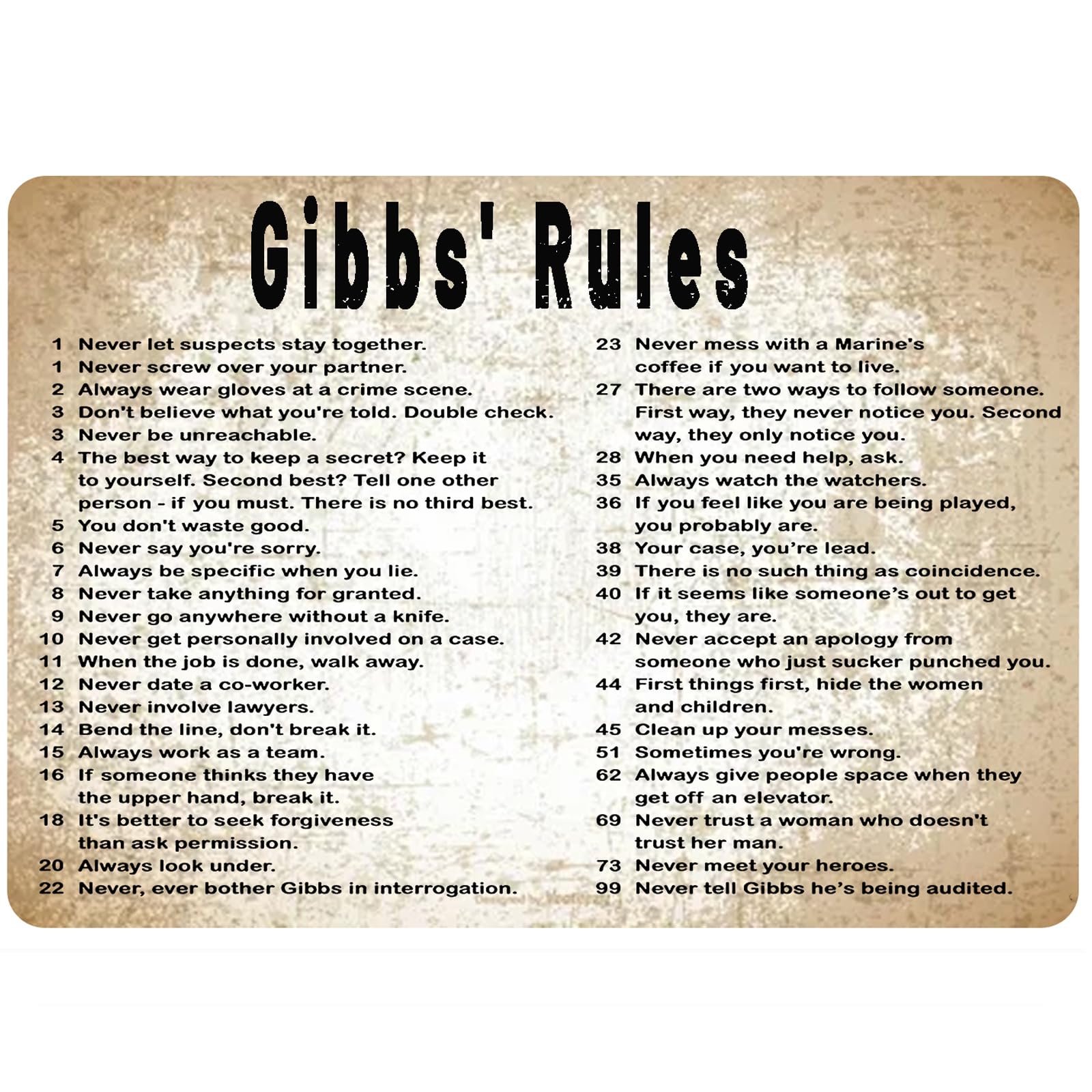 Home Bathroom Rules - Letrero Metálico con Reglas de Gibbs,