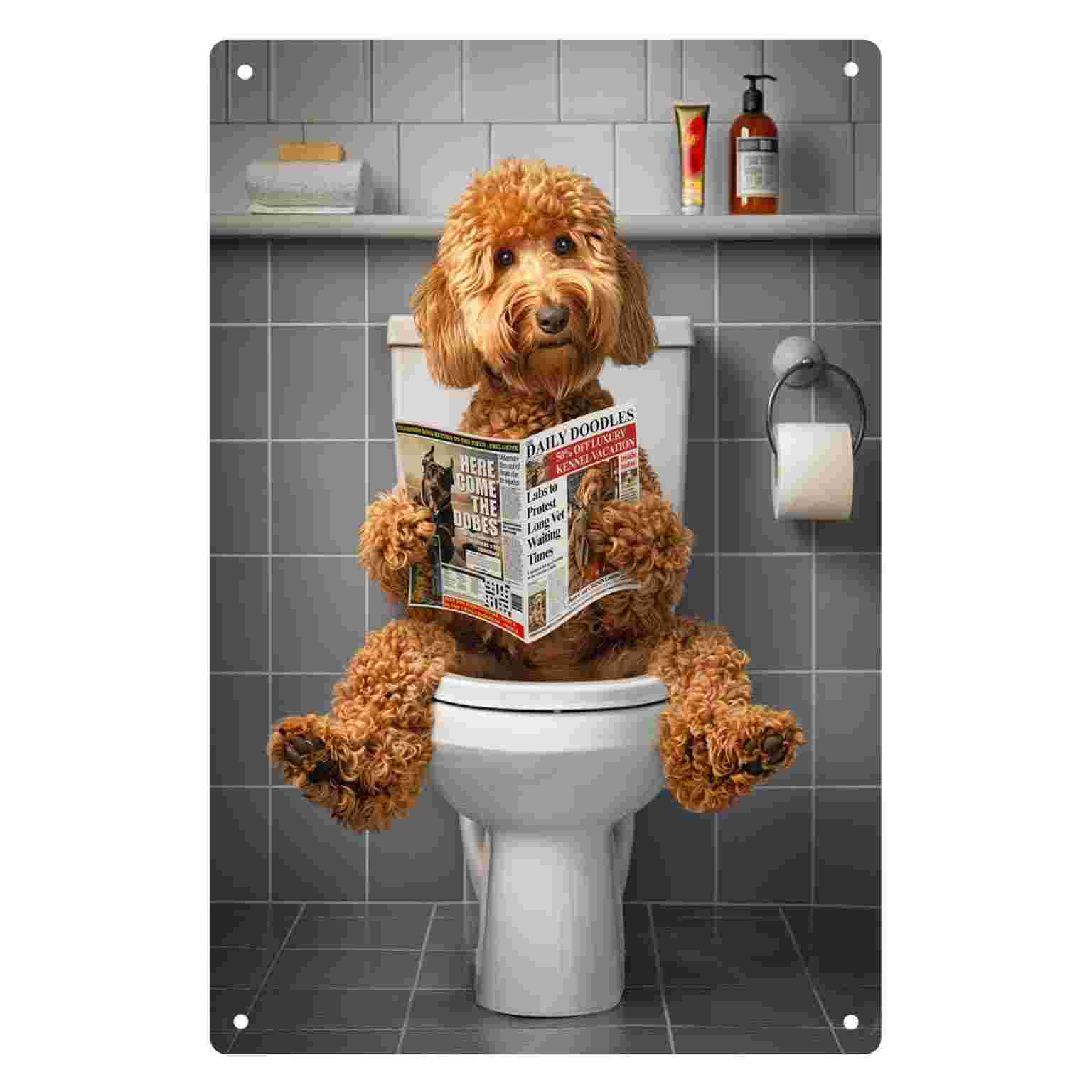Home Bathroom Toilet - Decoración 2D Plana de 1 Pieza,