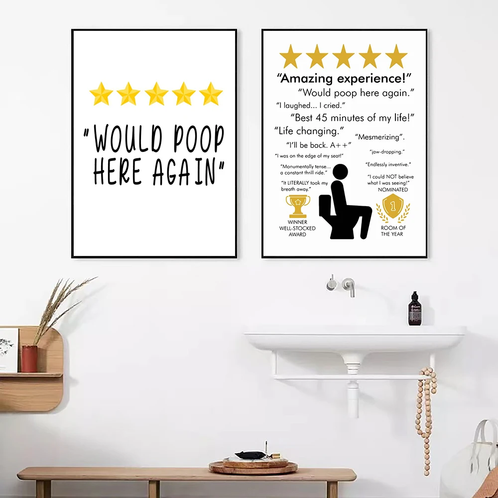 Arte de pared de línea linda,  - Home Bathroom Rules reseña y precio