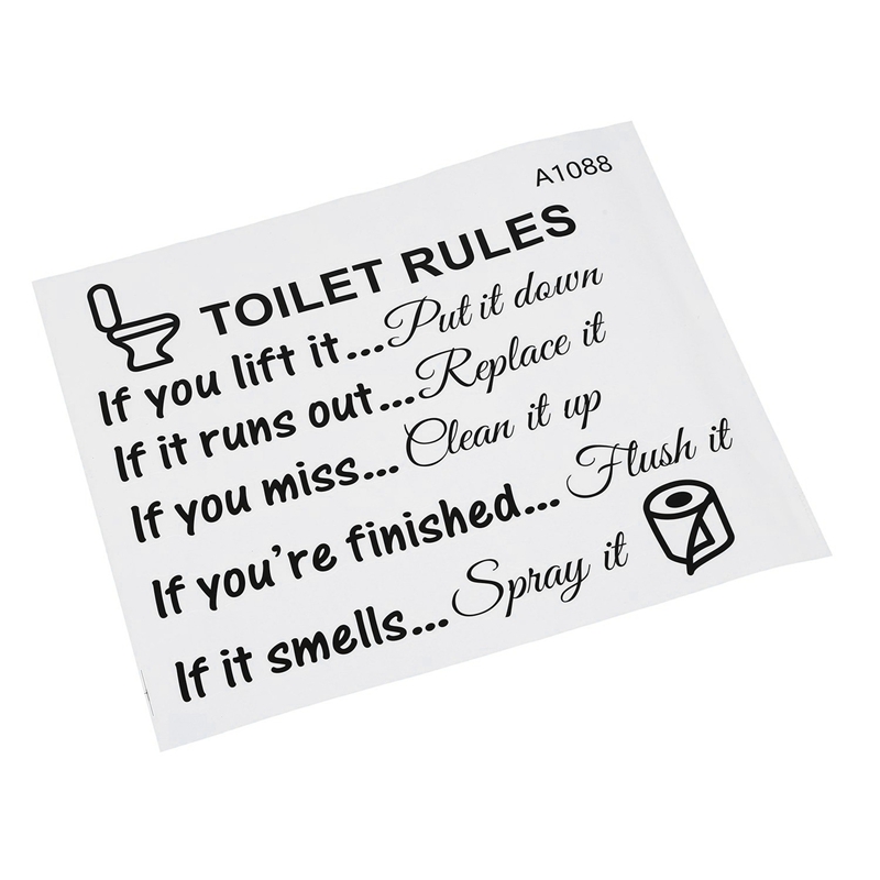 AS60-10X reglas de inodoro bañ - Home Bathroom Rules reseña y precio