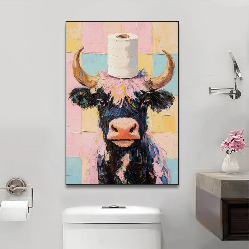 1 póster de papel higiénico si - Home Bathroom Toilet reseña y precio