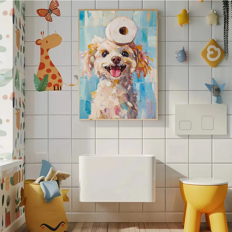1 póster de papel higiénico si - Home Bathroom Toilet reseña y precio