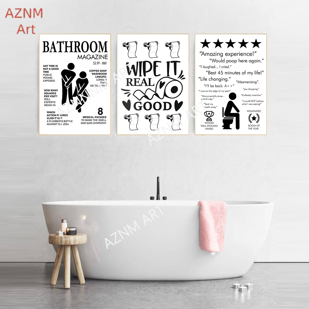 Cuadro sobre lienzo para pared - Home Bathroom Toilet reseña y precio