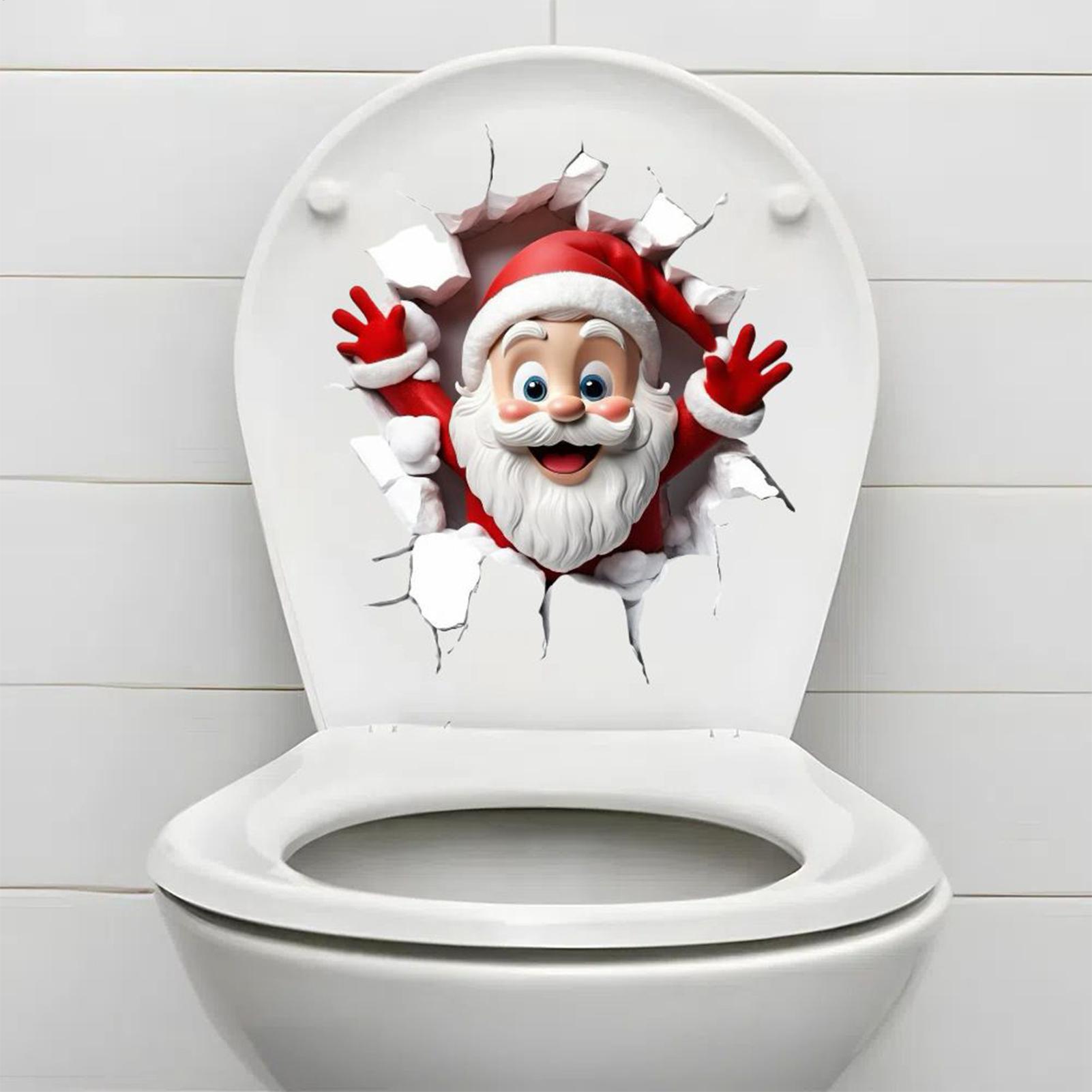 Pegatina navideña para asiento - Home Bathroom Break reseña y precio