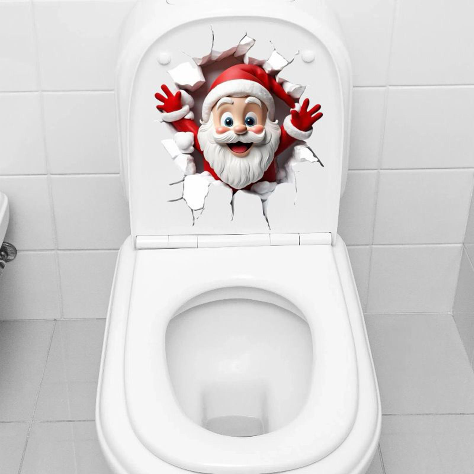 Pegatina navideña para asiento - Home Bathroom Break reseña y precio