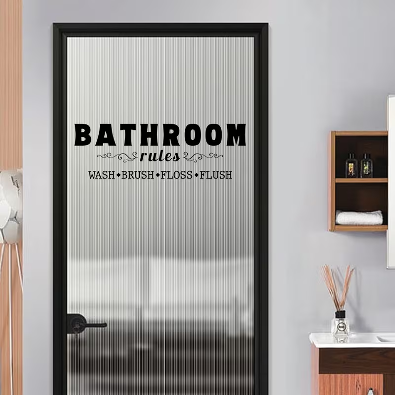 1 Juego de Adhesivos de Pared  - Home Bathroom Rules reseña y precio