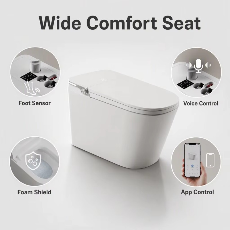 Inodoro Inteligente Blanco con - Home Bathroom Toilet reseña y precio
