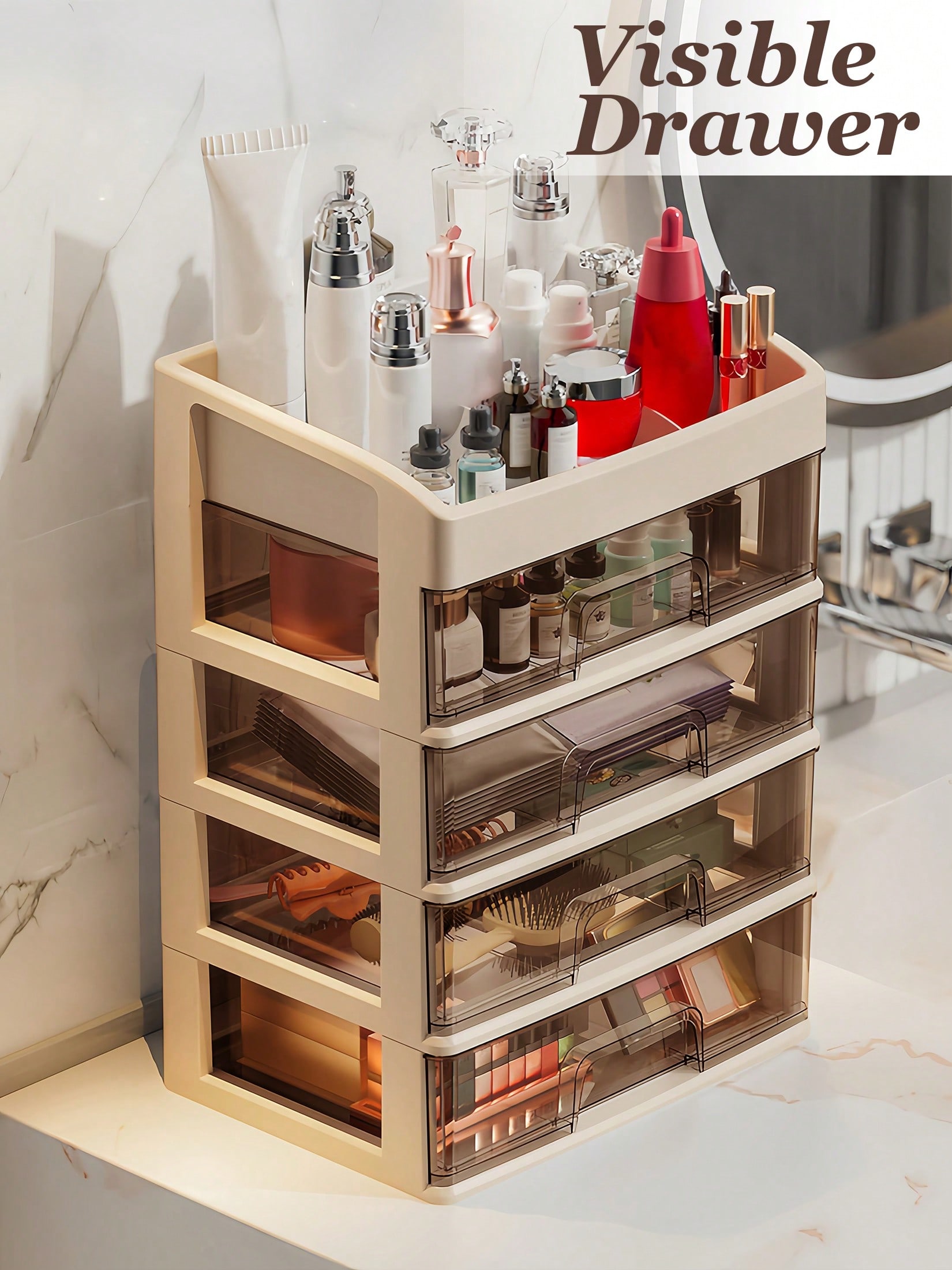 Organizador de maquillaje, caj - Home Essentials Bathroom Organizer reseña y precio