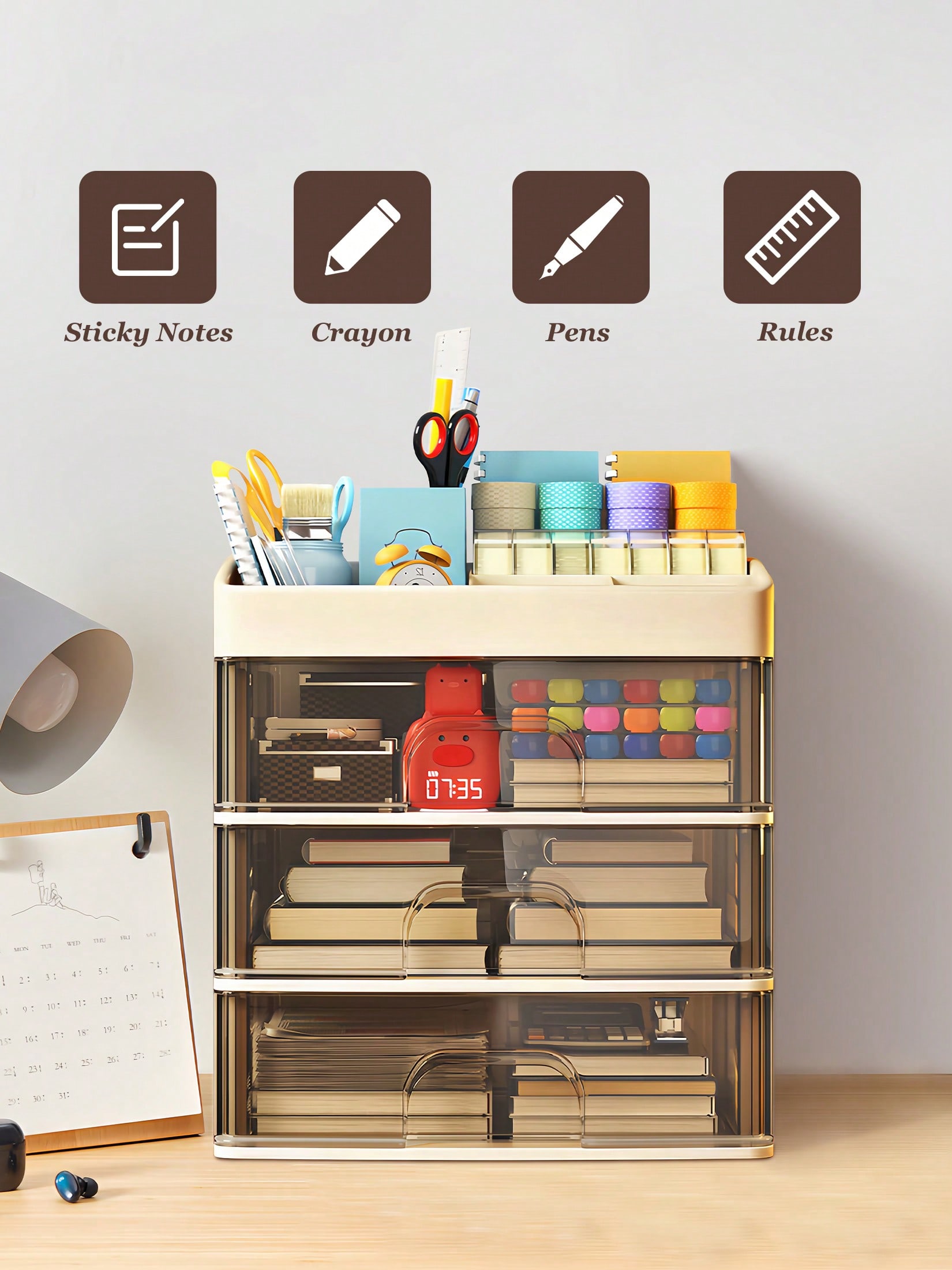 Organizador de maquillaje, caj - Home Essentials Bathroom Organizer reseña y precio