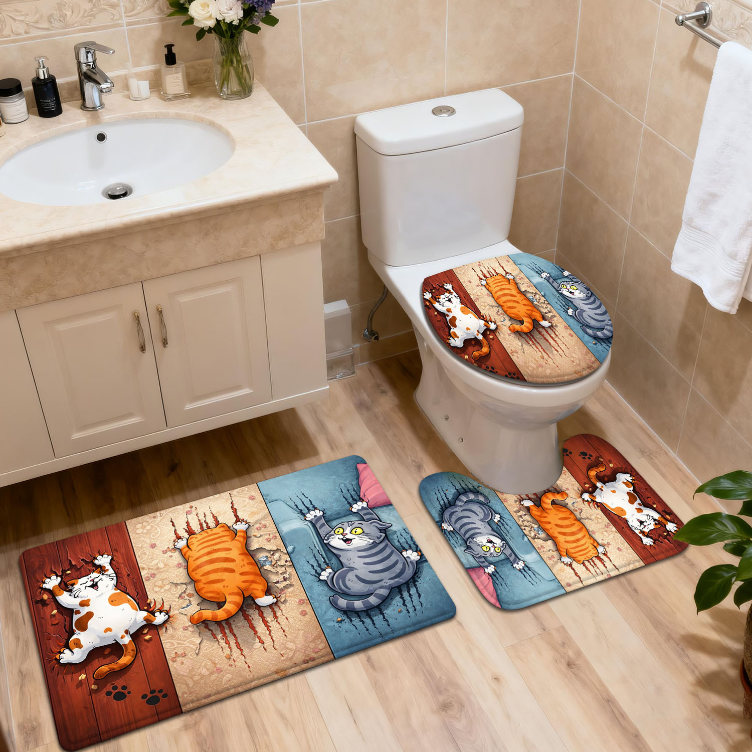Juego de 3 piezas de alfombril - Home Bathroom Break reseña y precio