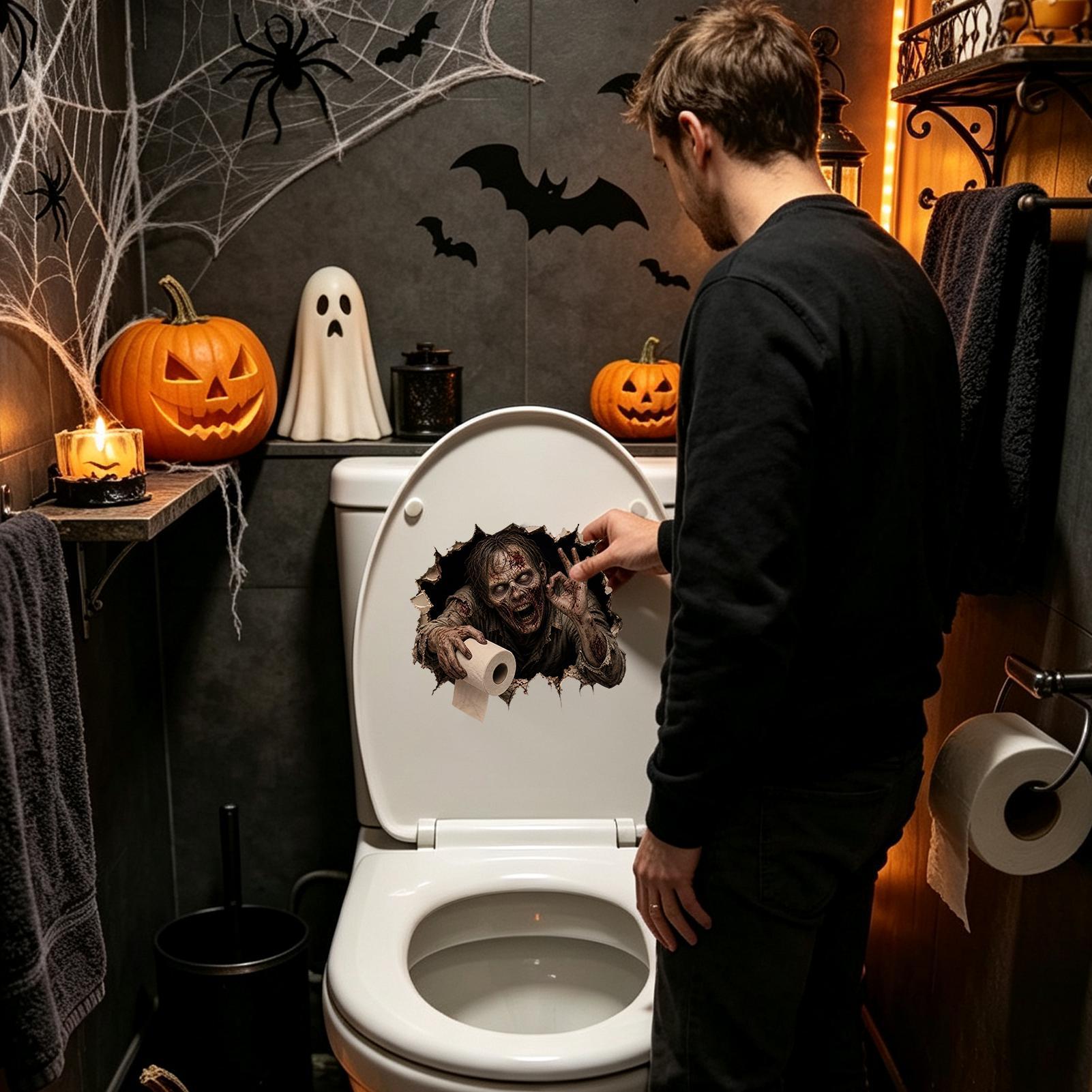 Pegatinas 2D de Halloween para - Home Bathroom Break reseña y precio