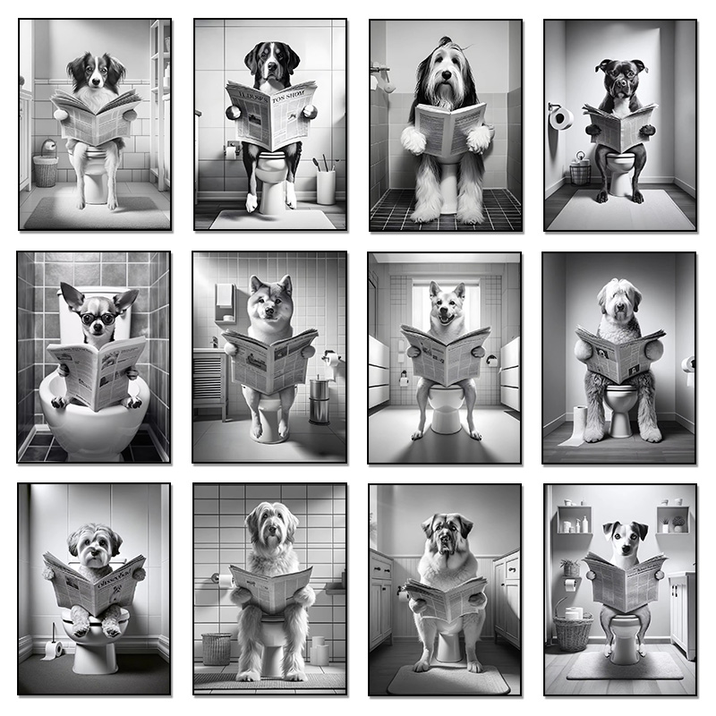 Divertido perro animal sentado - Home Bathroom Toilet reseña y precio