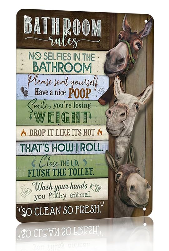 Divertidas reglas para el baño - Home Bathroom Rules reseña y precio