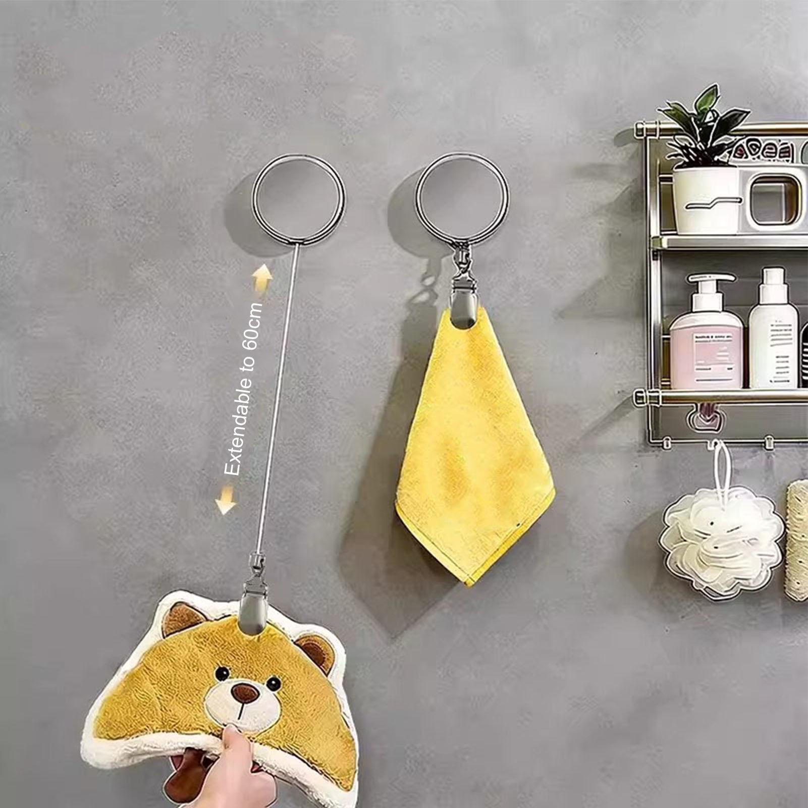 Toallero retráctil autoadhesiv - Home Bathroom Towels reseña y precio