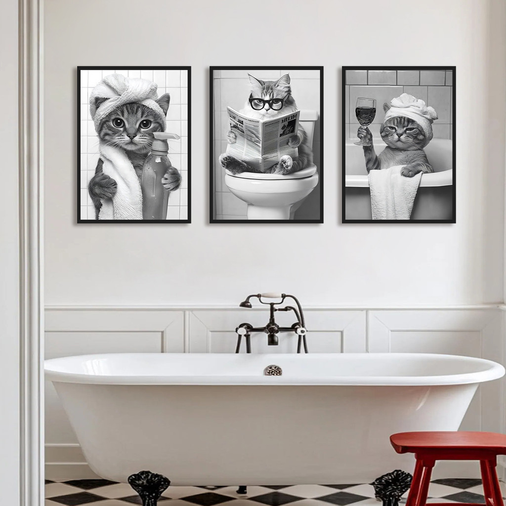Pintura en lienzo de animales  - Home Bathroom Toilet reseña y precio