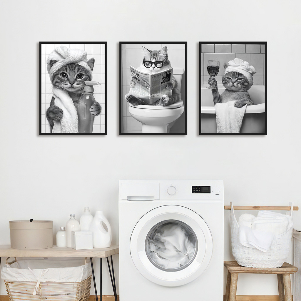 Pintura en lienzo de animales  - Home Bathroom Toilet reseña y precio
