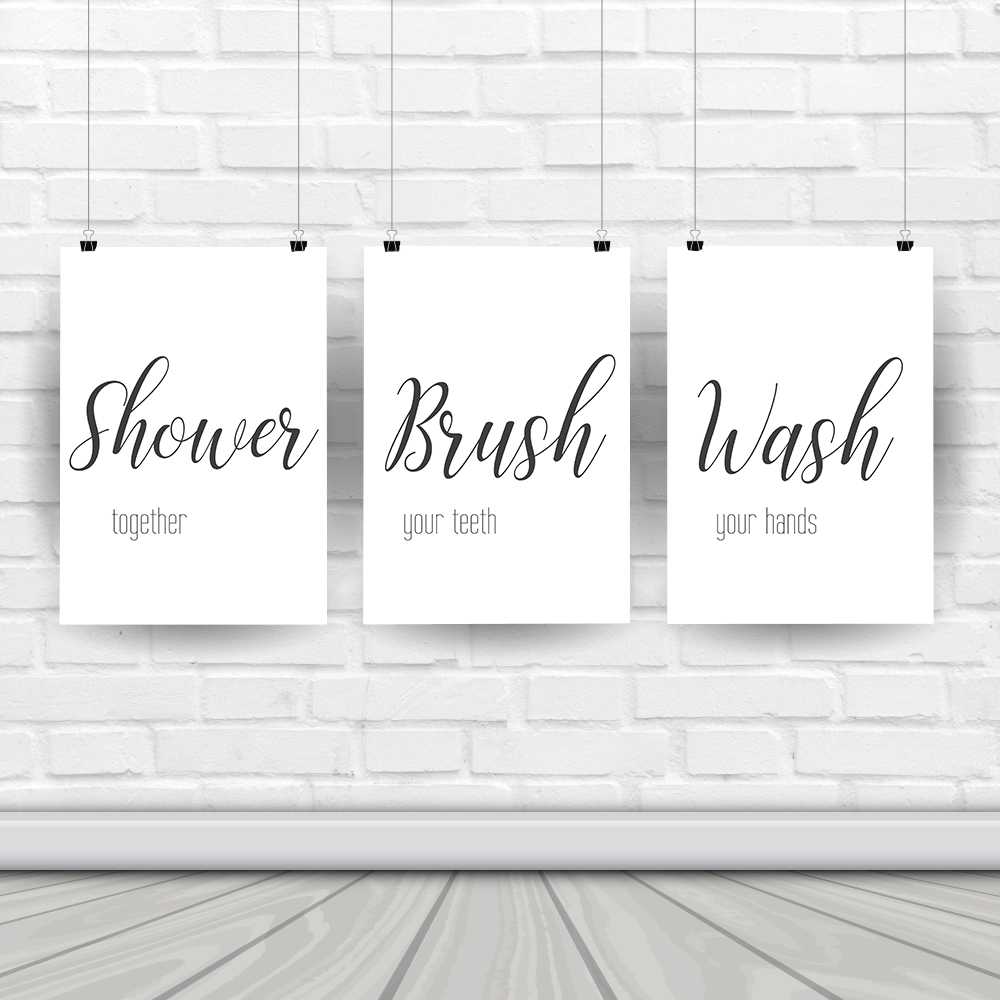 Cuadro sobre lienzo para pared - Home Bathroom Rules reseña y precio