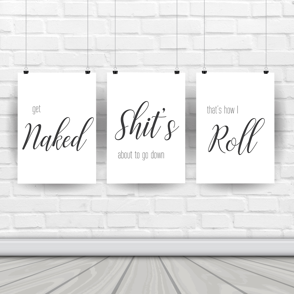 Cuadro sobre lienzo para pared - Home Bathroom Rules reseña y precio