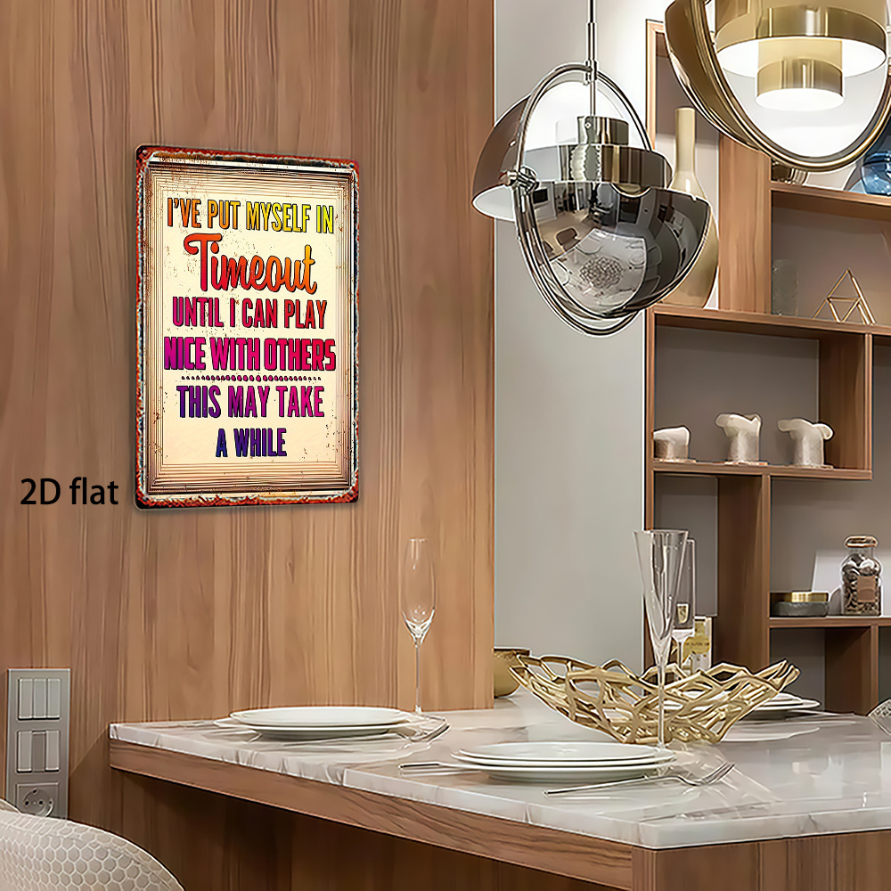 Letrero Metálico 2D, Decoració - Home Bathroom Break reseña y precio