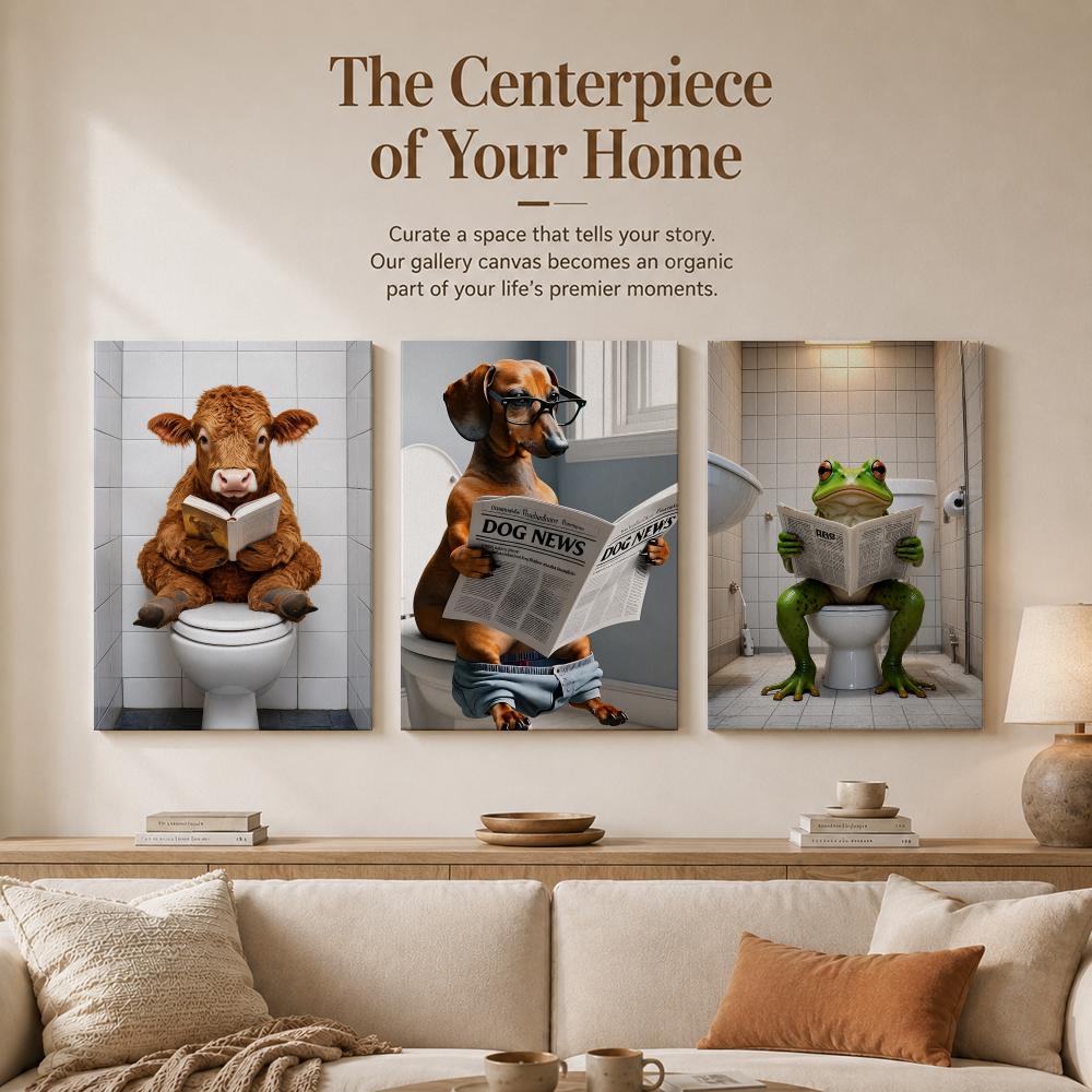 Cuadro Decorativo de Gato Leye - Home Bathroom Toilet reseña y precio